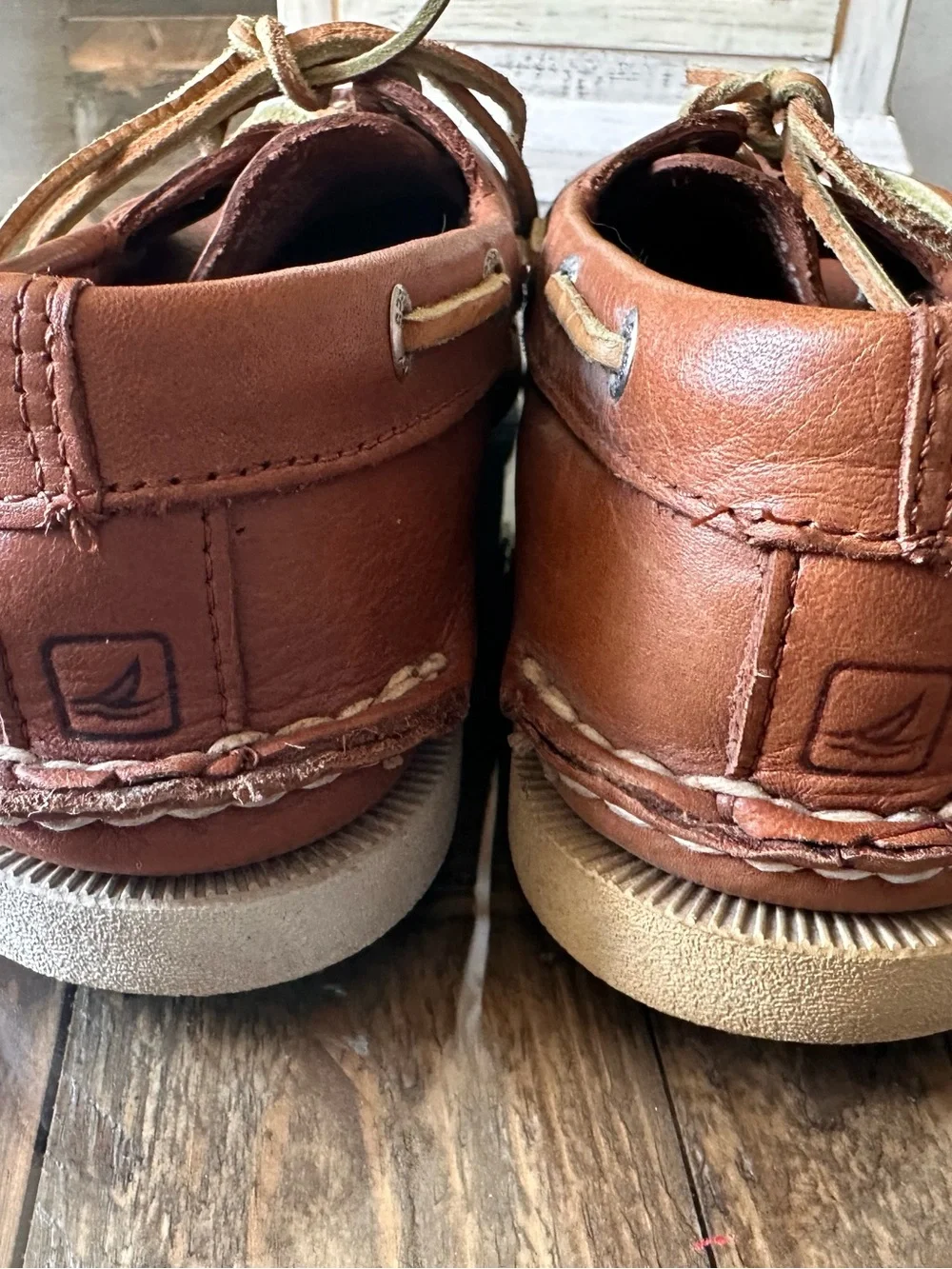 Sperry Men’s Authentic Original 2-Eye Boat Shoes Tan Moccasin Toe Design Sz 8.5